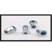 Half Hex Flat Head Insert Nuts – Compression Well Nuts for Panel and Sheet Metal Fixing – Rubber Expansion Body, Zinc Plated Nut, M5-M10, Countersunk Design for Secure Sealed Joints in Wet Environments